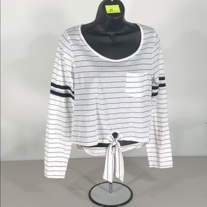 Planet gold Long sleeve crop top